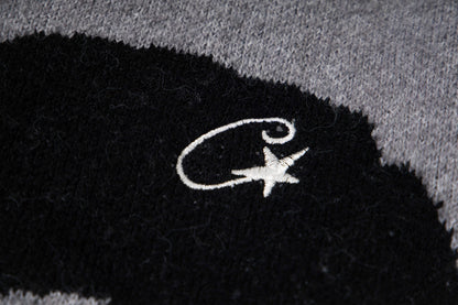 Corteiz Mohair Fuzzy Collar Sweater