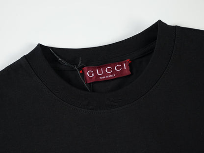 Gucci Cotton jersey T-shirt with embroidery in black
