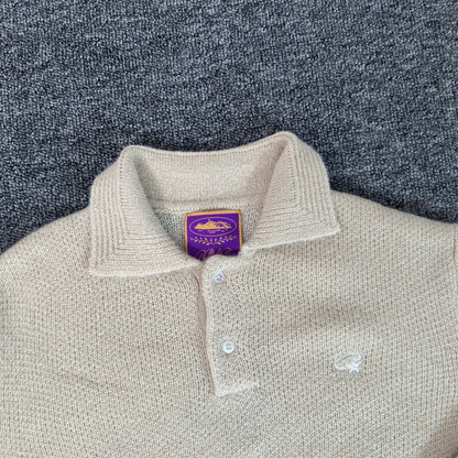 Corteiz Mohair Fuzzy Collar Sweater Cream