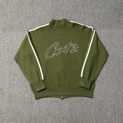 Corteiz Cream Knit Zip Up Fleece