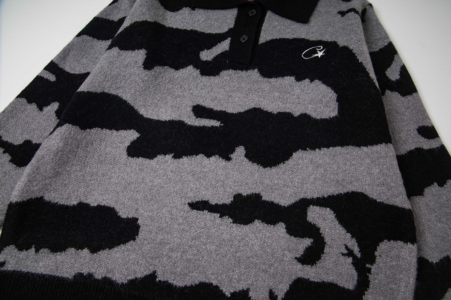 Corteiz Mohair Fuzzy Collar Sweater