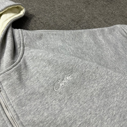 Corteiz HMP Thermal Zip Up Gray Hoodie