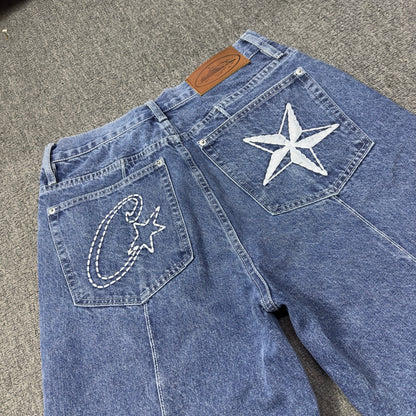 Short Corteiz in Denim Jeans