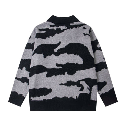 Corteiz Mohair Fuzzy Collar Sweater
