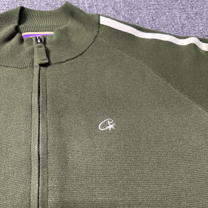 Corteiz Cream Knit Zip Up Fleece
