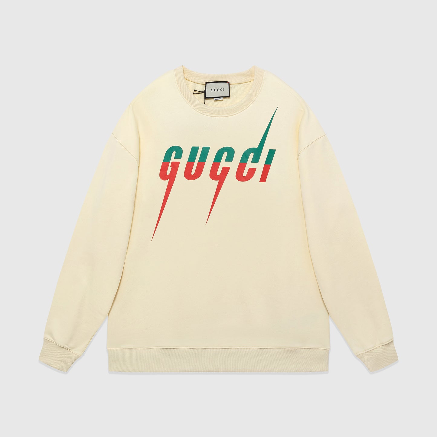 White Cotton With Gucci Blade Print