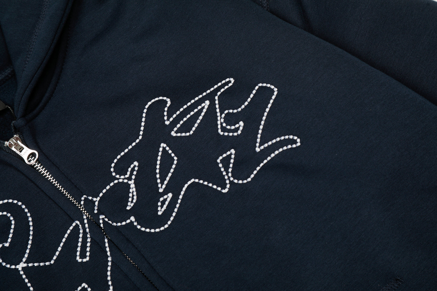 Corteiz Thick Stitch AlLStarz Zip Hoodie