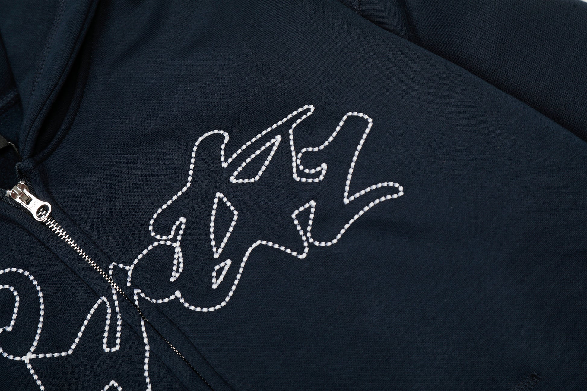Corteiz Thick Stitch AlLStarz Zip Hoodie