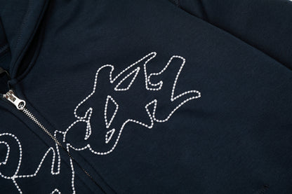 Corteiz Thick Stitch AlLStarz Zip Hoodie