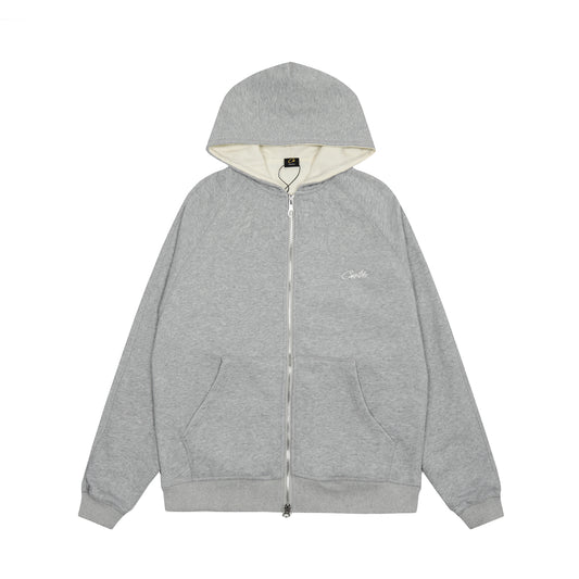 Corteiz HMP Thermal Zip Up Gray Hoodie