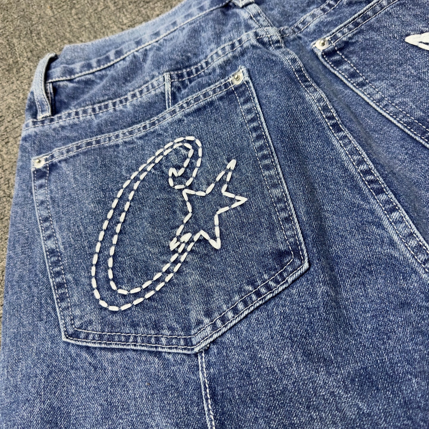 Short Corteiz in Denim Jeans
