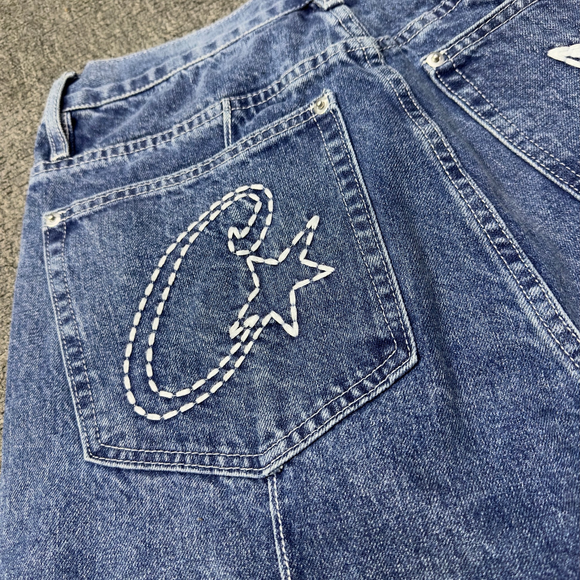 Short Corteiz in Denim Jeans