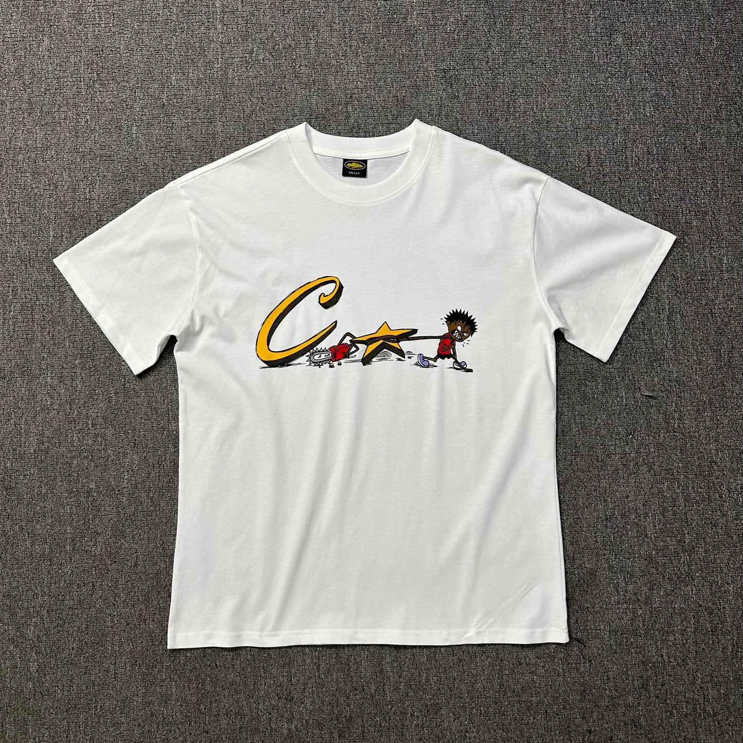 Corteiz Chainsaw Tee White