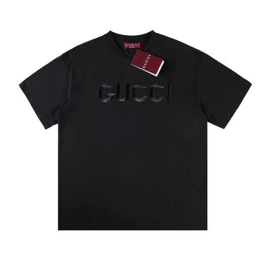 Gucci Cotton jersey T-shirt with embroidery in black